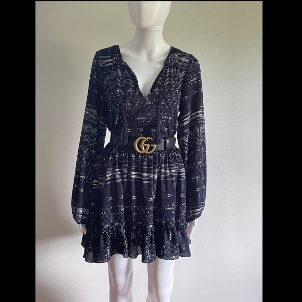 MISA Los Angeles Long-Sleeve Mini Dress
